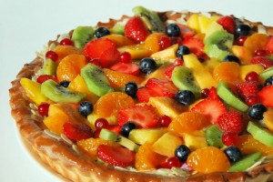 pastel fruta verano